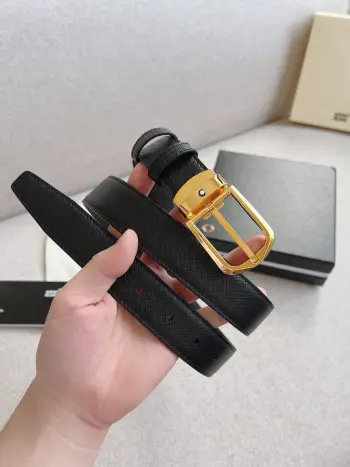 Montblanc men s original single belt Replica Montblanc Mens Belts