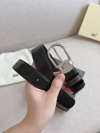 Montblanc men s original single belt Replica Montblanc Mens Belts