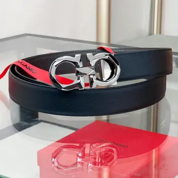  双面可调式Gancini男士皮带 高仿菲拉格慕男士腰带