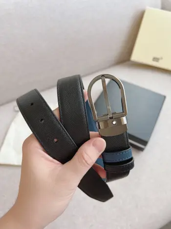 Montblanc men s original single belt Replica Montblanc Mens Belts