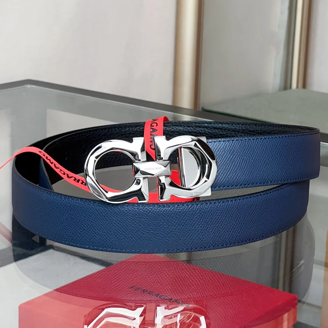 菲拉格慕 双面可调式Gancini男士皮带 菲拉格慕 双面可调式Gancini男士皮带