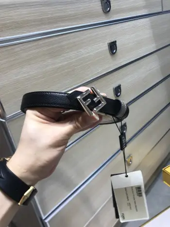 FD Original Imported Double-Sided Top Grain Leather Women s Belt Replica Fendi Womens Belts