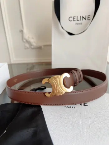 Triomphe Signature buckle CELINE women s belt Replica Celine Womens Belts