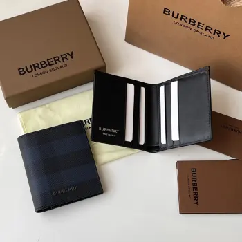 London plaid short wallet Replica Burberry mens bags