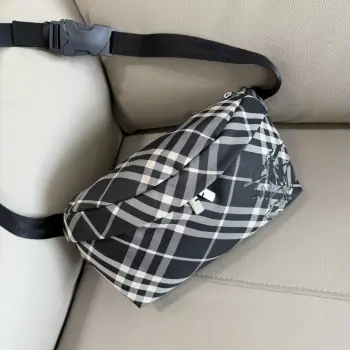 B Family Newest Plaid Fanny Pack Waist Bag Replica Burberry mens bags
