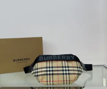 B s latest plaid waist bag waist bag Replica Burberry mens bags