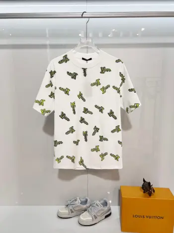 印花圆领短袖T恤 高仿LVT恤/POLO衫