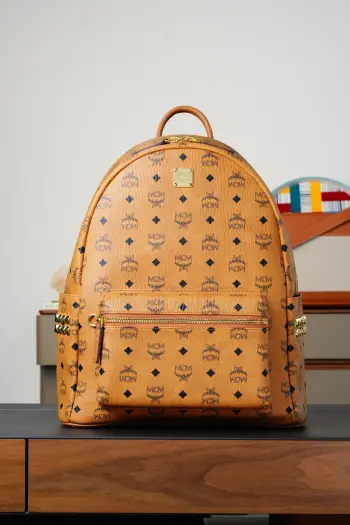 MMKAAVE09CO001 Monogram Cognac Luxury Backpack Backpack Replica MCM womens bags