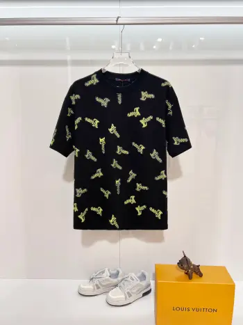 印花圆领短袖T恤 高仿LVT恤/POLO衫