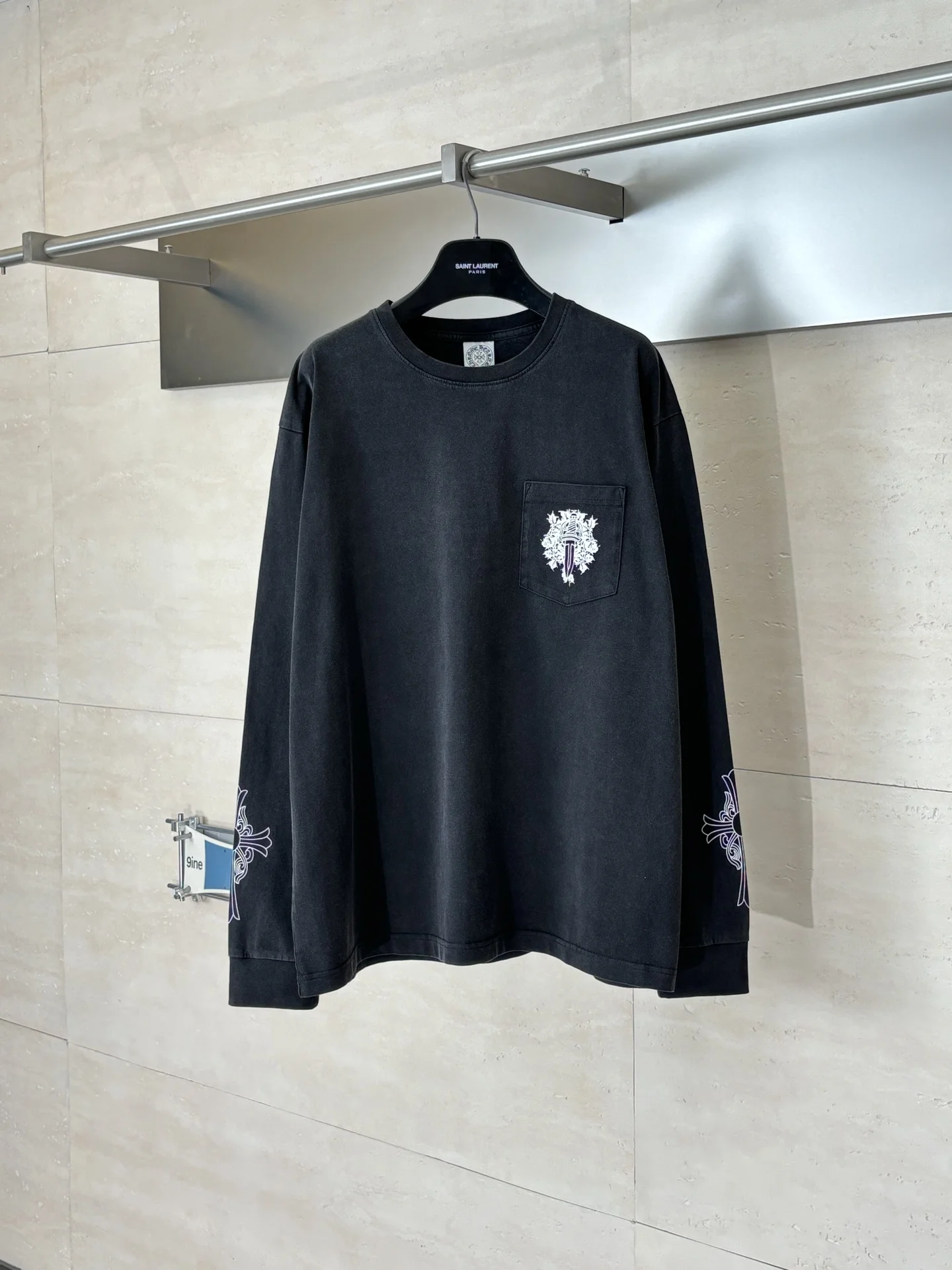 克罗心 十字架马蹄藤蔓宝剑水洗长袖