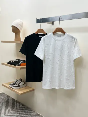 罗纹圆领 男女同款 短袖t恤 高仿迪奥T恤/POLO衫