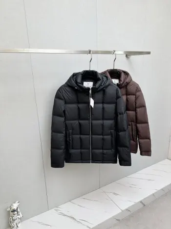 纯色连帽羽绒夹克外套 高仿布鲁内洛库奇内利羽绒服/棉服