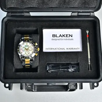 第五代迪通拿实拍 40mm哑黑间电金腕表 男士机械腕表 高仿劳力士男士腕表