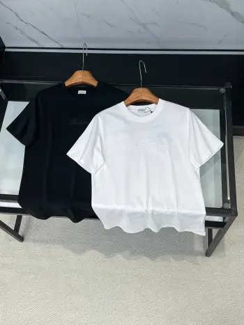  BUR春夏手工贴布绣加高密度包边刺绣圆领短袖 高仿巴宝莉T恤/POLO衫