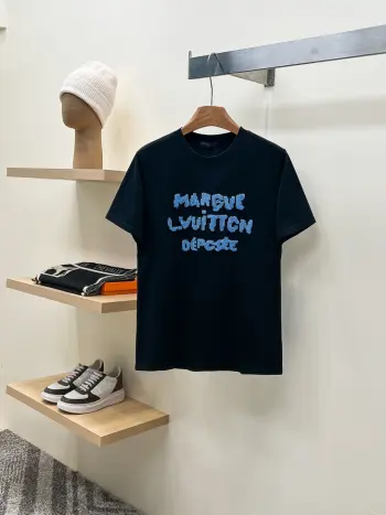 新品驴牌lv男士新款圆领短袖 高仿LVT恤/POLO衫