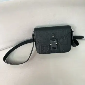 新品首发新品HitTheRoad全皮翻盖信使包 男士斜挎包 高仿迪奥男包