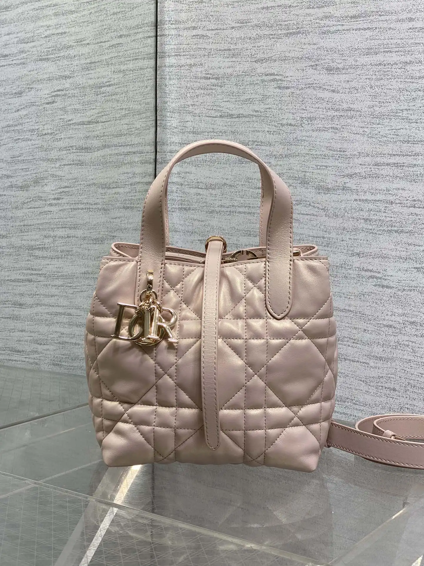 Dior Pearl Light Pink Vertical Series Mini Crossbody Bag Women s Crossbody Bag