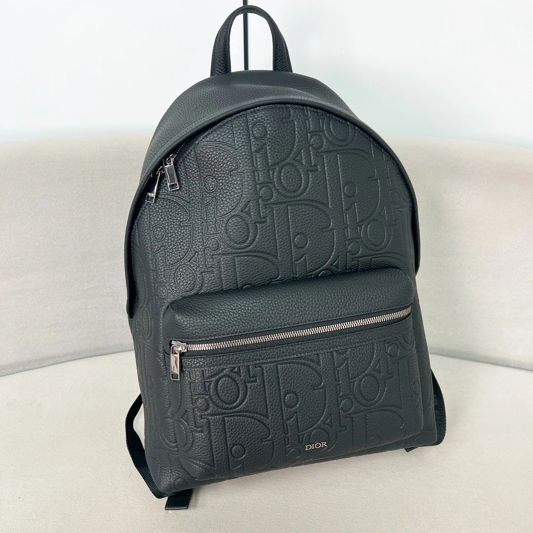 Dior Men s Black Cowhide Leather Backpack
