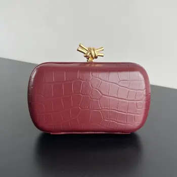 737025 Crocodile Leather Strap Woven Evening Clutch Replica Bottega Veneta womens bags