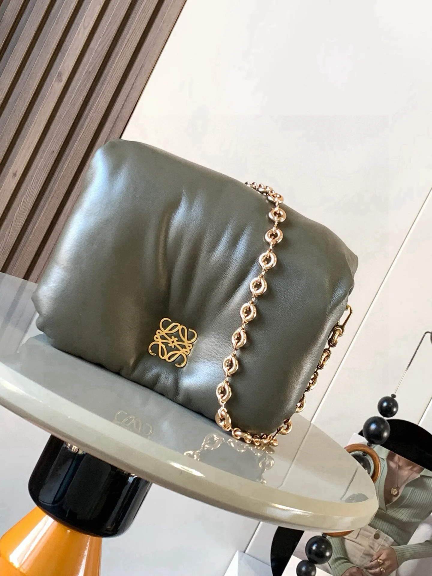 罗意威 9140 纳帕羊皮革手袋 斜挎包