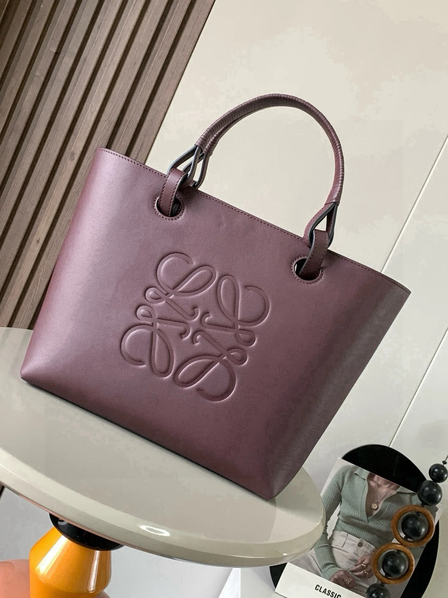 罗意威 9300 亚麻布拼接托特包 手提包