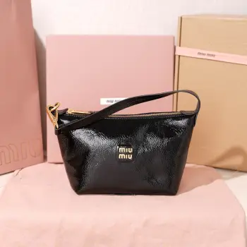 5NE841 New Oil Wax Leather Lunch Box Bag Shoulder Bag Replica MIU MIU womens bags