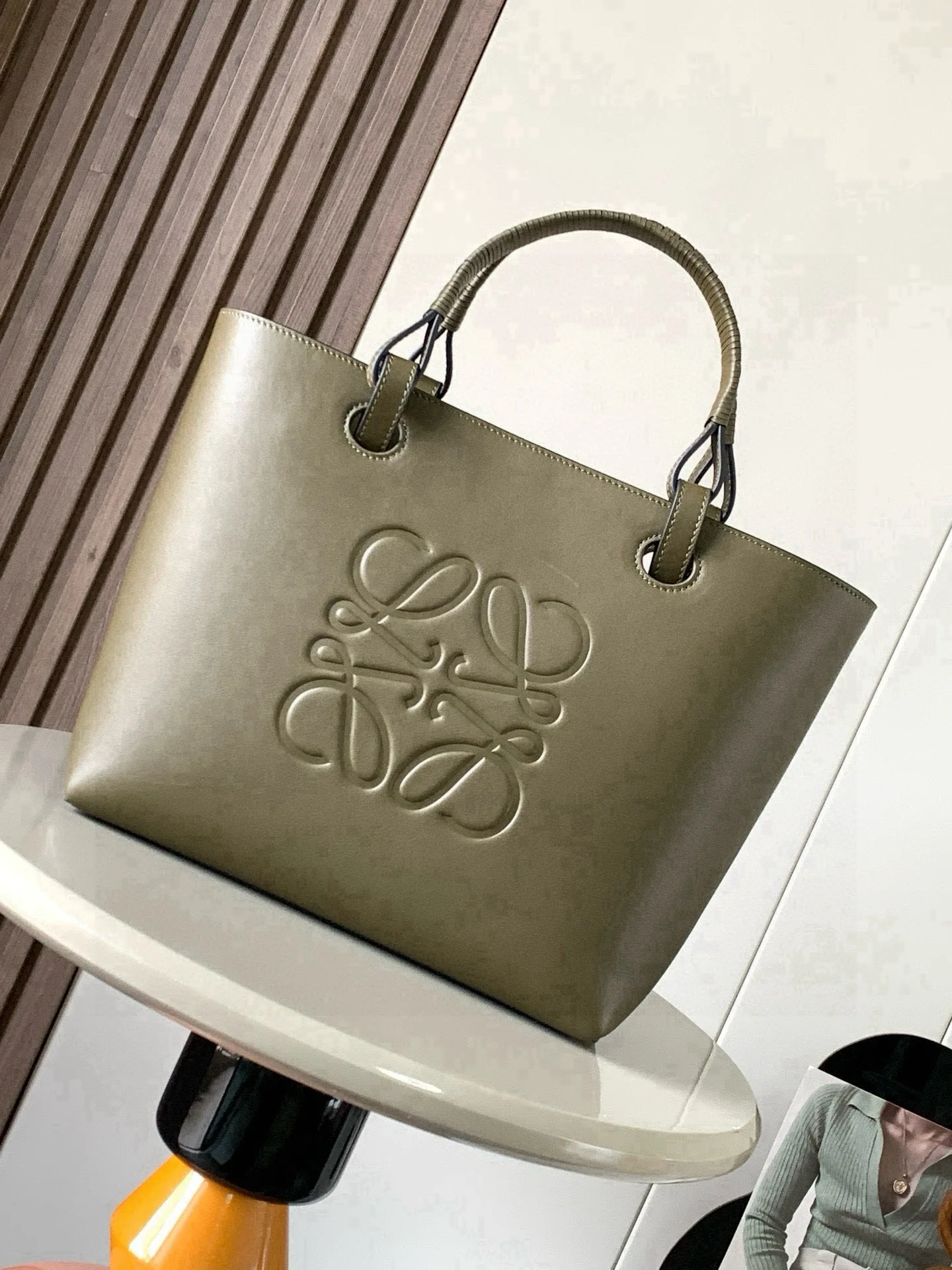 罗意威 9300 亚麻布拼接托特包 手提包