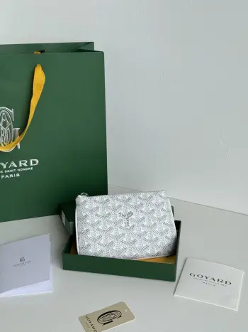 3309 Canvas with First Layer Calfskin Envelope Tri-fold Wallet Replica Goyard wallets