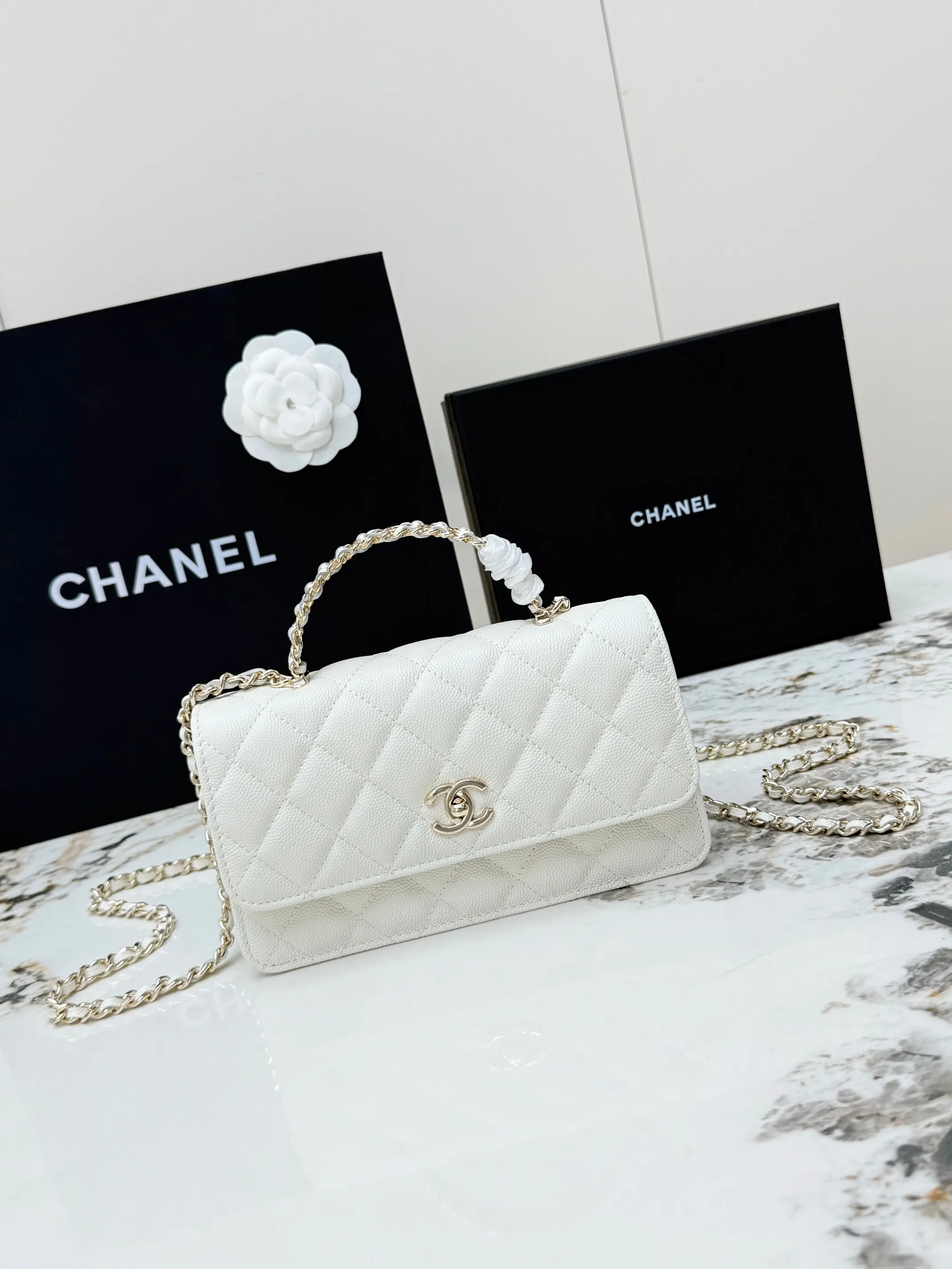 Chanel AP4939 Pearl Handle Makeup Bag Crossbody Bag