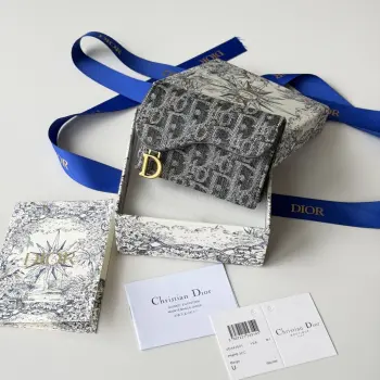 New Saddle Small Card Holder Wallet Replica Dior wallets