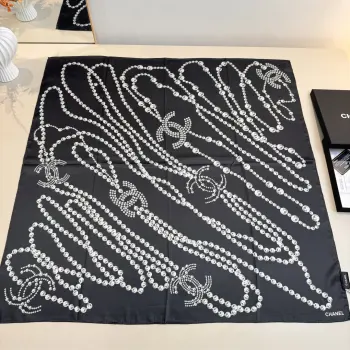 Chanel Pearl Necklace Scarf Replica Chanel Scarves and Shawls