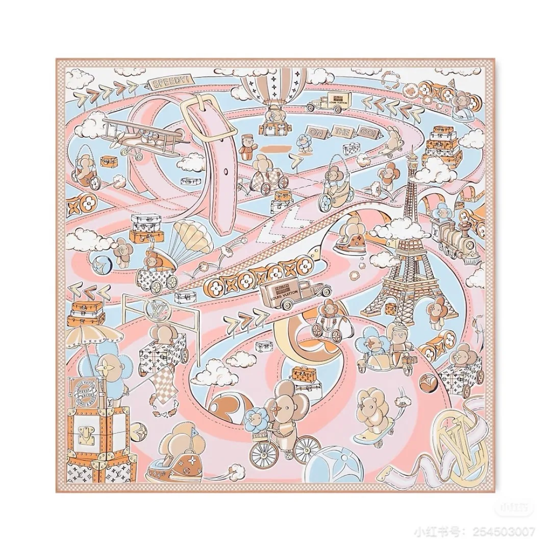 LV  LV90桑蚕丝方巾