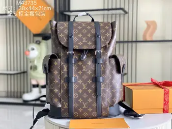 M43735 Italian Grade A Leather Backpack Backpack Replica Louis Vuitton mens bags