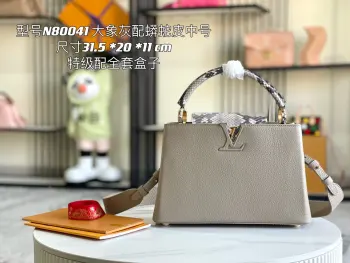 M8004大象灰蟒蛇金扣手提包 斜挎包 高仿LV女包