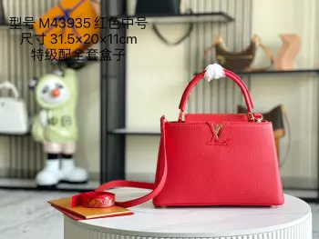 M42259 特级精品红色金扣手袋 斜挎包 高仿LV女包