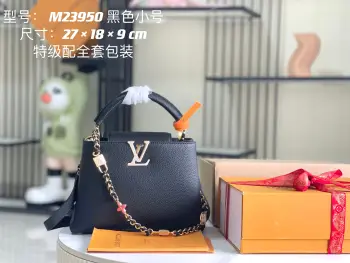 M23950 浅梅红金扣手提袋  斜挎包 高仿LV女包