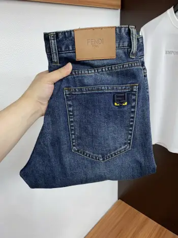 2026 SS Spring/Summer New Slim Fit Straight Leg Jeans Replica Fendi Jeans