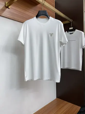 春夏新款 男士纯棉质圆领短袖T恤衫 高仿普拉达T恤/POLO衫