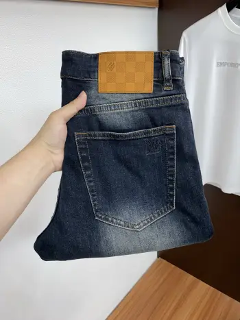 早春新品 原单男士五袋牛仔休闲裤 高仿LV牛仔裤