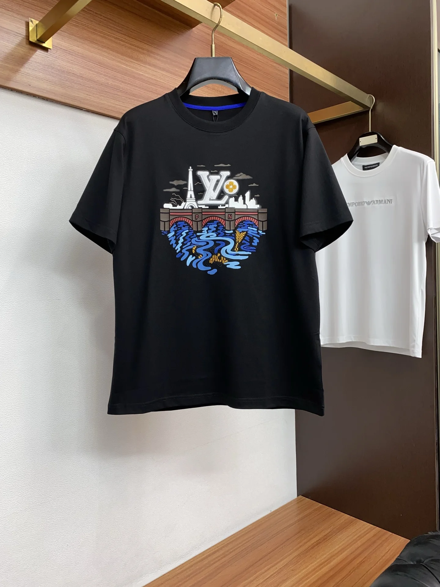 LV 春夏新款 男士纯棉质圆领短袖T恤衫