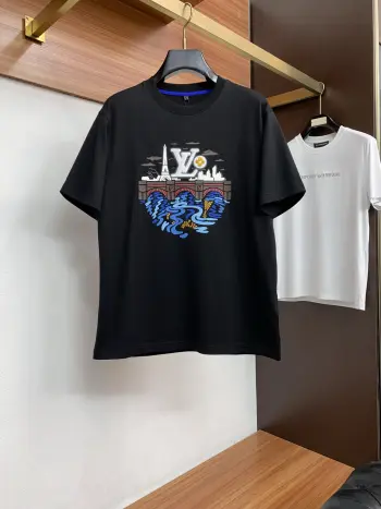 春夏新款 男士纯棉质圆领短袖T恤衫 高仿LVT恤/POLO衫