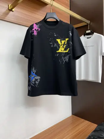 春夏新款 男士纯棉质圆领短袖T恤衫 高仿LVT恤/POLO衫