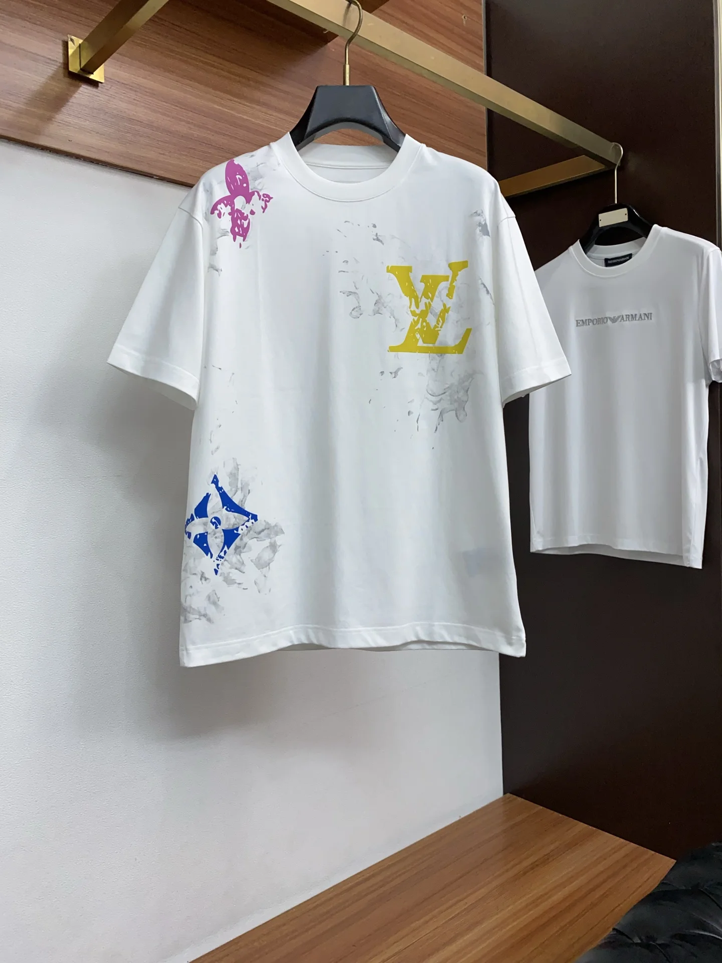 LV 春夏新款 男士纯棉质圆领短袖T恤衫