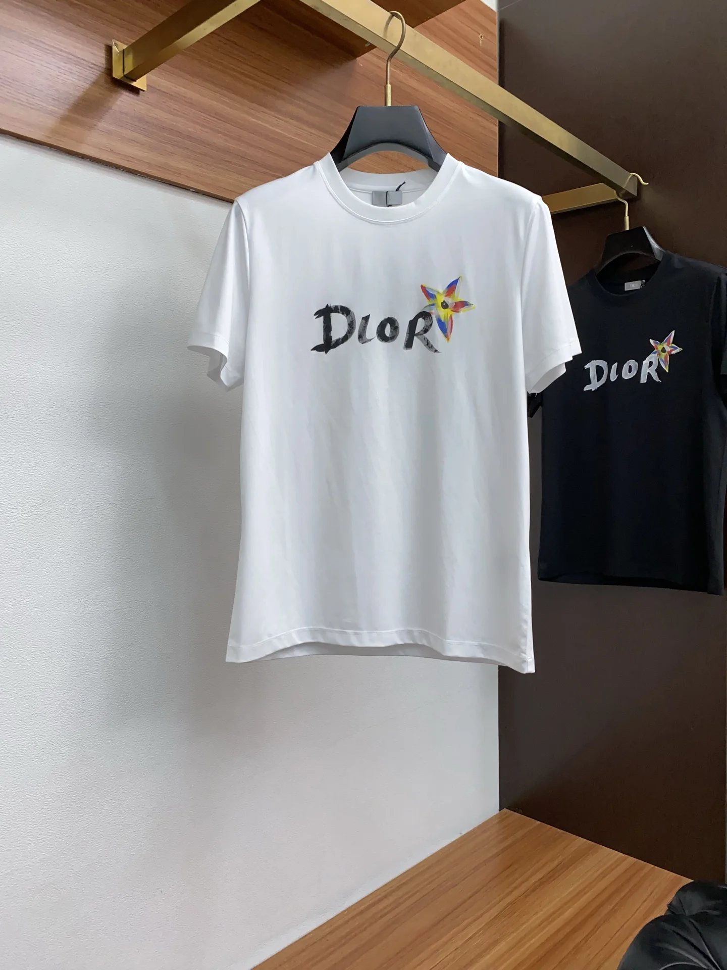迪奥 春夏新款 男士纯棉质圆领短袖T恤衫