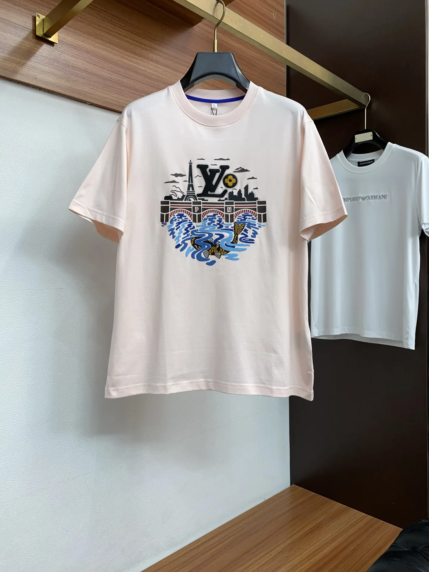 LV 春夏新款 男士纯棉质圆领短袖T恤衫