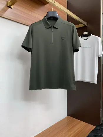 2026s经典时尚翻领 Polo衫短袖 高仿普拉达T恤/POLO衫