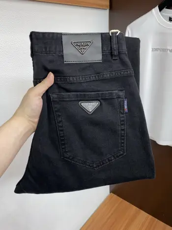 2026ss春夏新款修身小直筒牛仔裤  高仿普拉达牛仔裤