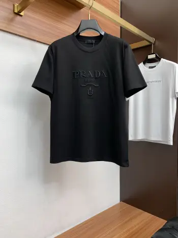 26SS春夏新款 纯棉质圆领短袖 高仿普拉达T恤/POLO衫