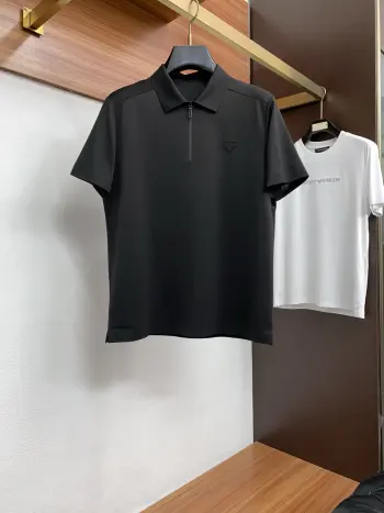 2026s经典时尚翻领 Polo衫短袖 高仿普拉达T恤/POLO衫