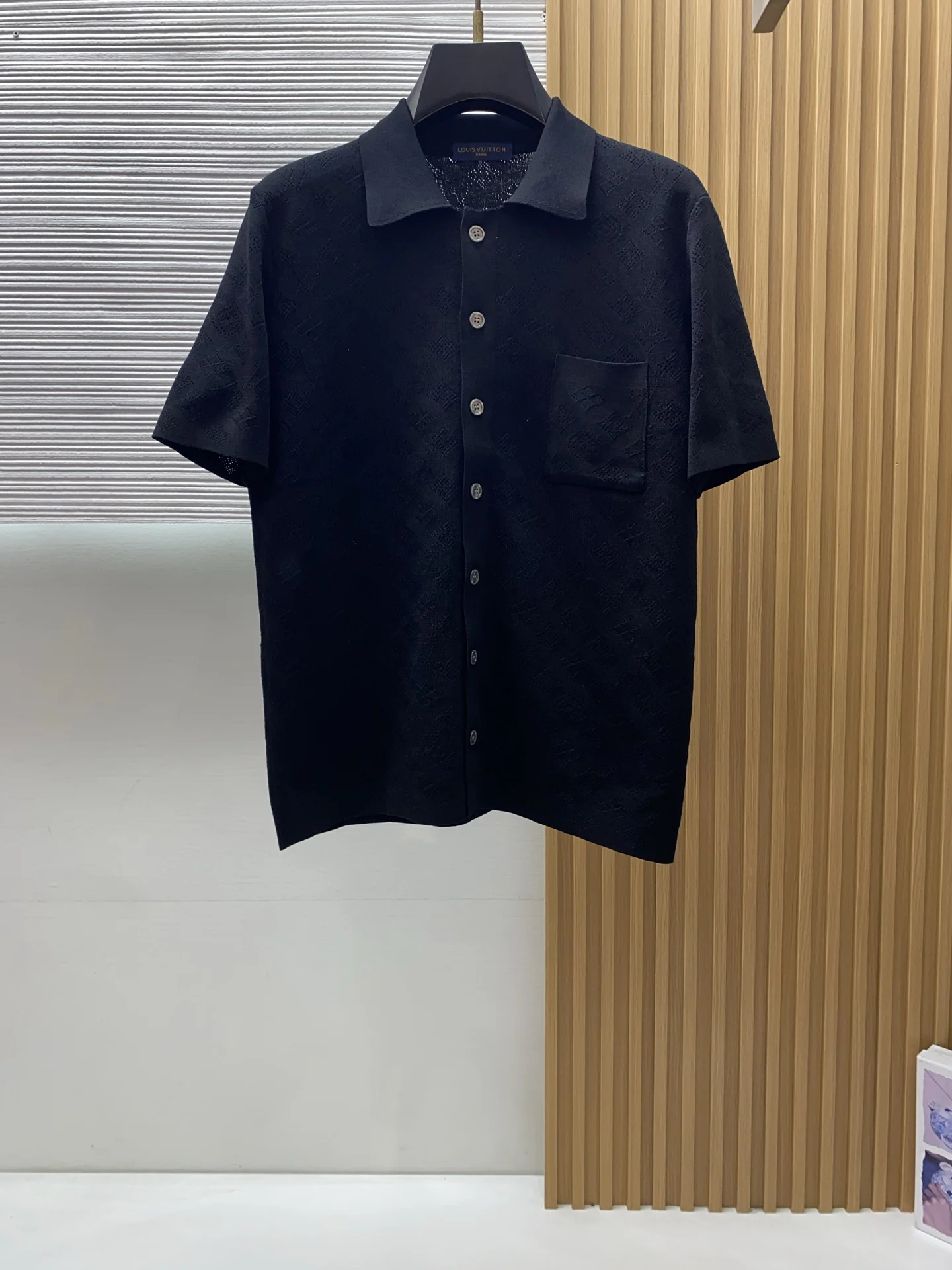 LV 2026新款男士高端简约翻领针织短袖PoloT恤衫